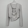 Korean Dongdaemun Sexy Pleated Camisole & Short Cardigan Two-Piece Set for Women