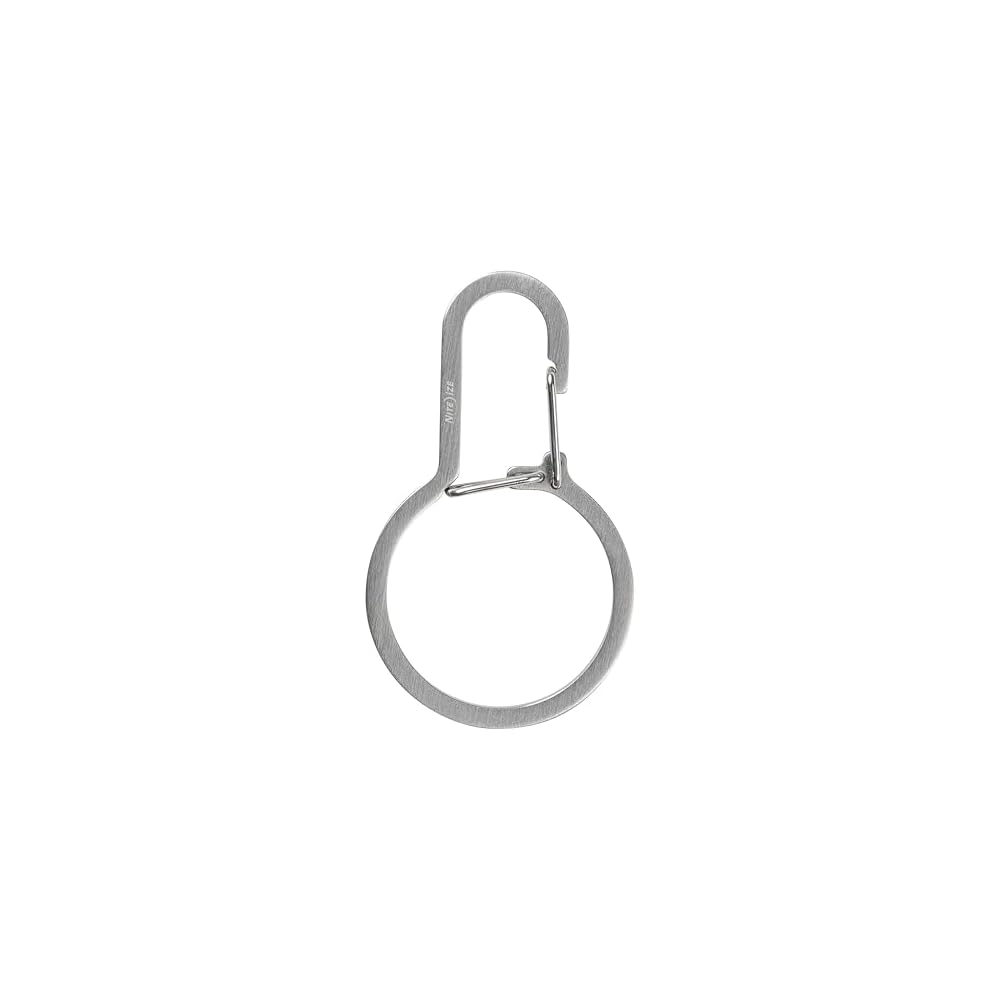 Nite Ize Dual Pass Keyring Stainless Steel Carabiner Hook Silver Keychain