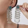 European & American Long Tassel Earrings, Indian Style Studs, Ethnic Retro Ear Pendants.
