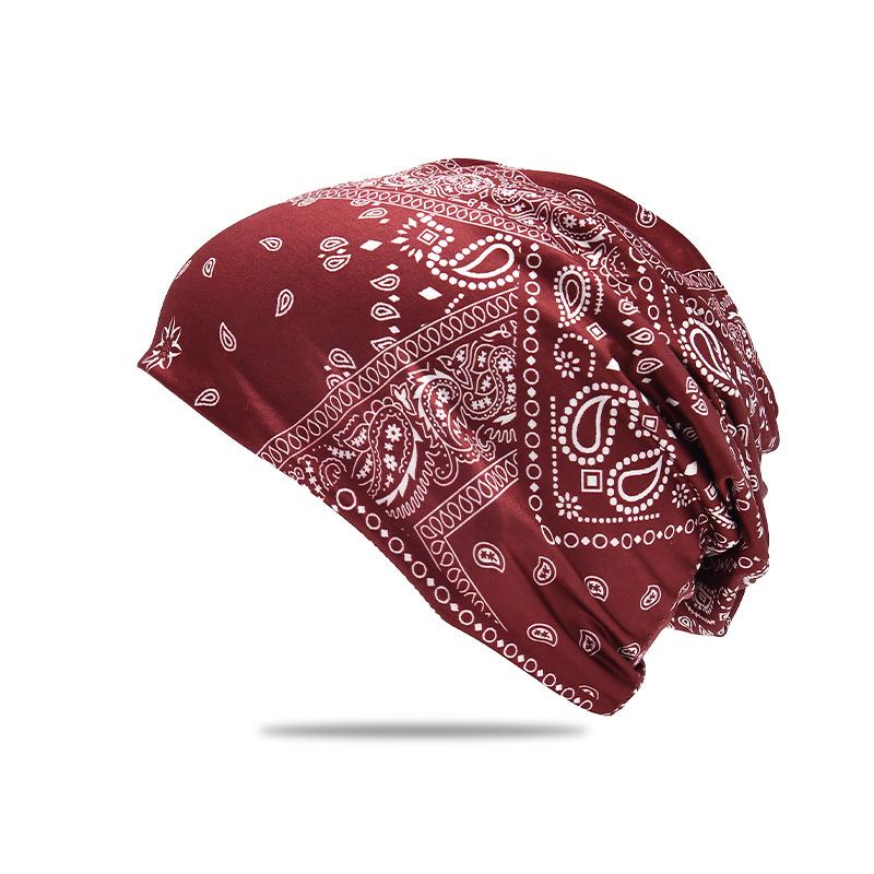 Popular Baotou Stacking Hat Men's and Women's Pullover Hat Scarf Dual-purpose New Printed Headscarf Hat Head