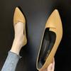 Chaussures pour femmes à enfiler à bout pointu Printemps et Automne Y2k Confortable Élégant Pas cher Liquidation Décontracté Mode Chaussures plates pour femmes