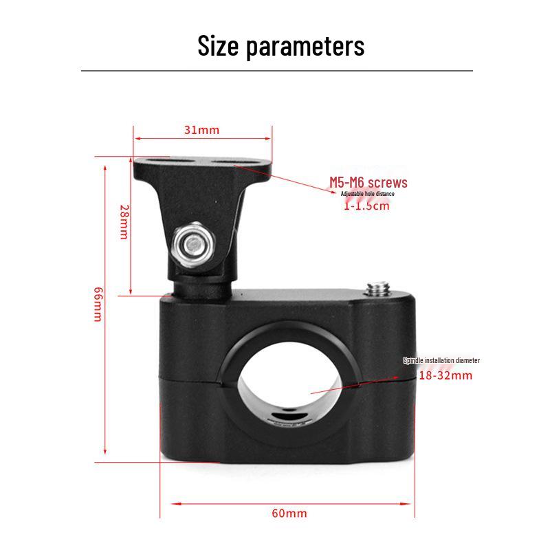 Adjustable Universal Motorcycle Spotlight Bracket and Electric Vehicle Guard Bar Clamp for 18-32mm Tubes