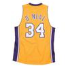 Maillot NBA - Mitchell &amp; Ness - Shaquille O'Neal - Los Angeles Lakers - Jaune - Taille M/L
