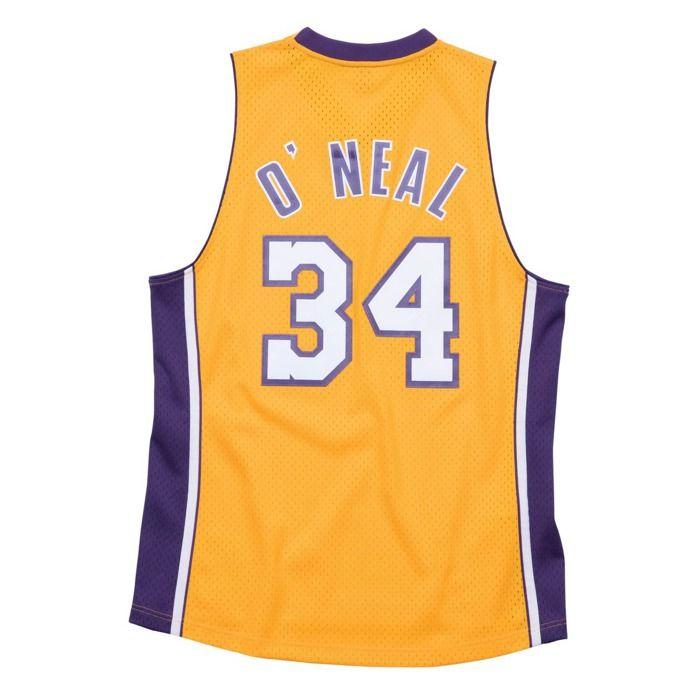 Maillot NBA - Mitchell &amp; Ness - Shaquille O'Neal - Los Angeles Lakers - Jaune - Taille M/L
