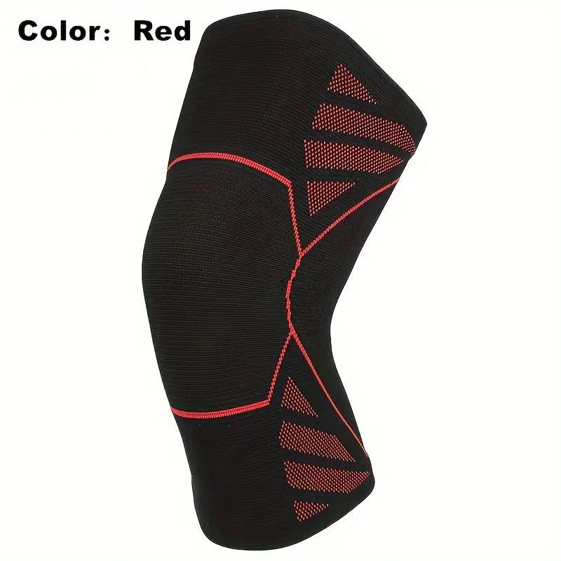 

Четырехсторонние эластичные трехмерные вязаные спортивные дышащие наколенники, баскетбольные беговые леггинсы, для альпинизма на открытом воздухе, езды, вязаные наколенники XL size, one pack красный