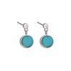 S925 Silver Turquoise Earrings - Simple Korean Style, Retro Design for Women