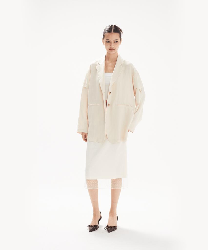 LEINJI Linen Two-Way Jacket (Beige)