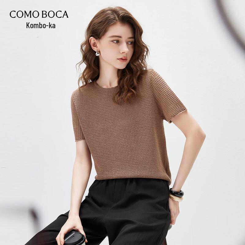 Kemon Boca Women s Linen Blend Plaid Knit T-Shirt M