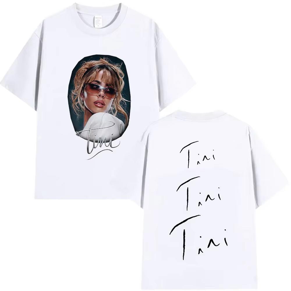 Tini Stoessel Futtura Tour Merch T Shirt Men Women Vintage High Quality Fashion T-shirts Fans Tops Oversized Cotton T-shirt