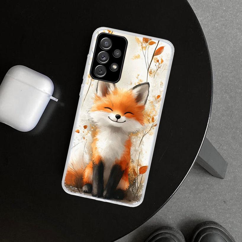 Animal Fox Phone Case Cover for Samsung Galaxy A12 A22 A32 A52 A72 A02S A51 A50S A31 A20S A10S Note 20 Ultra 10 Plus Galaxy A12