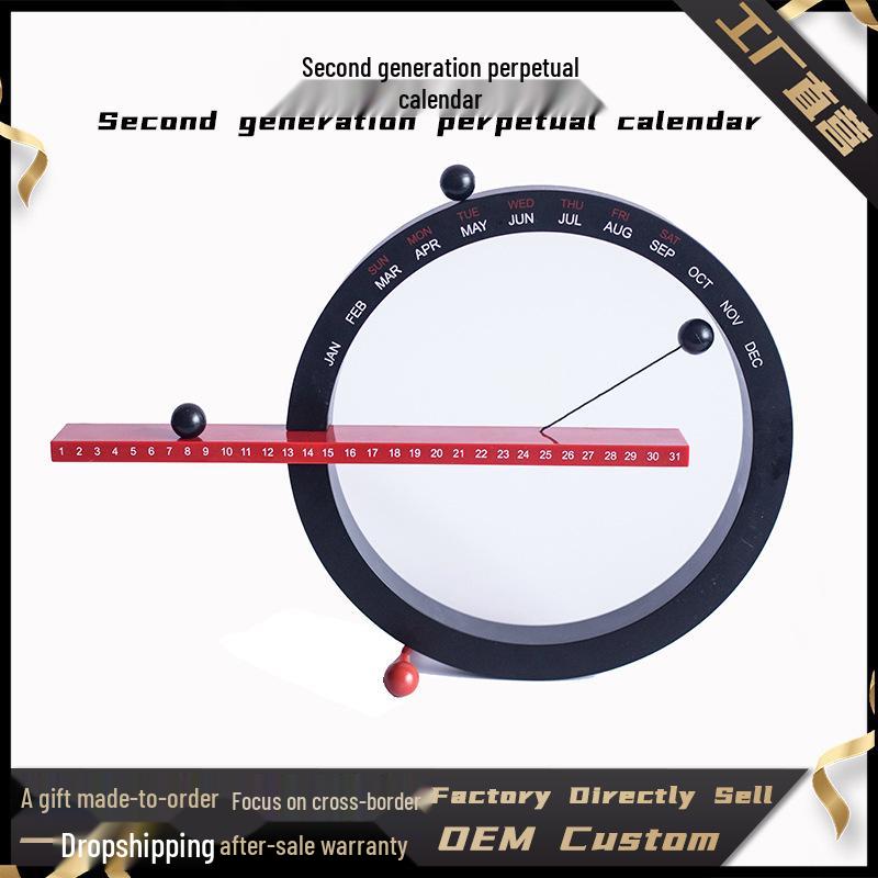 

Second-Gen Magnetic Perpetual Calendar & Clock Decor for Desktop 230*25mm