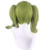 Wig Cosplay Danganronpa Monaka Green Short Ponytails Costume Dangan Ronpa Heat Resistant Synthetic Hair Monaca Towa Women Wigs