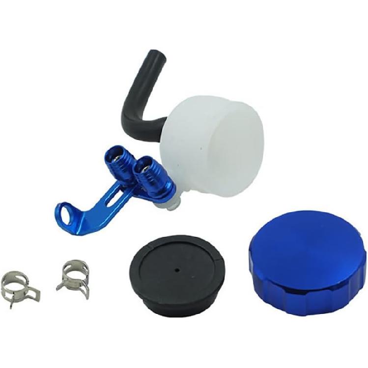 Motorcycle Brake Clutch Master Cylinder Fluid Reservoir Tank Oil Cup Universal for Motorcycle Motorbike Scooter (Blue)