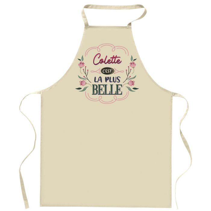 Tablier de cuisine - Planetee Colette - Impression bretonne - Coton épais - Liens ajustables