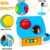 Houten hamer speelgoed voor kinderen, 4-in-1 Montessori educatief speelgoed klopbank met ballen voor babyjongens en meisjes - Object Permanence Box van 1-4 jaar
