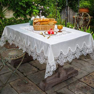 Luxury Lace Velvet Tablecloth Rectangular Soft Square Coffee Dining Table Cover Party Solid Color Kitchen Home Decor European