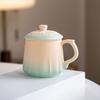Kiln Change Splendid Lotus Flower Brewed Tea Ceramic Teacup Couple Cup Creative High-End Tea Separation Cup Water Cup