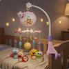 Muzyczna karuzela do łóżeczka, mocowanie zaciskowe, zakrzywiony stojak muzyczny, obracana wisząca zabawka dla niemowląt,