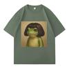 Lustiger Frosch Grafikdruck Y2K T-Shirts Unisex Sommer Gothic Pop Lässige Mode Oberteile Unisex Harajuku Kurzarm-T-Shirts Jugendliche