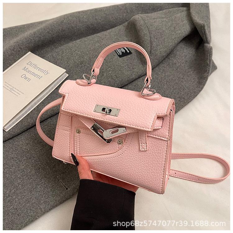 Korean version niche design portable Kelly bag 2025 niche design trend shoulder bag high-end texture fashion women's bag
