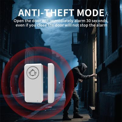 Tuya WIFI Security Door Sensor Breaking In Alarm Home Protection Anti-Theft 90DB Window Open Detector Google Alexa Voice Control