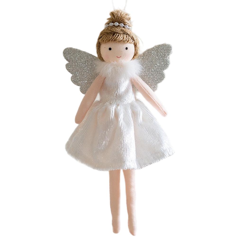 

Christmas Angel Ornament Hanging Decor Soft Cloth Pendant білий