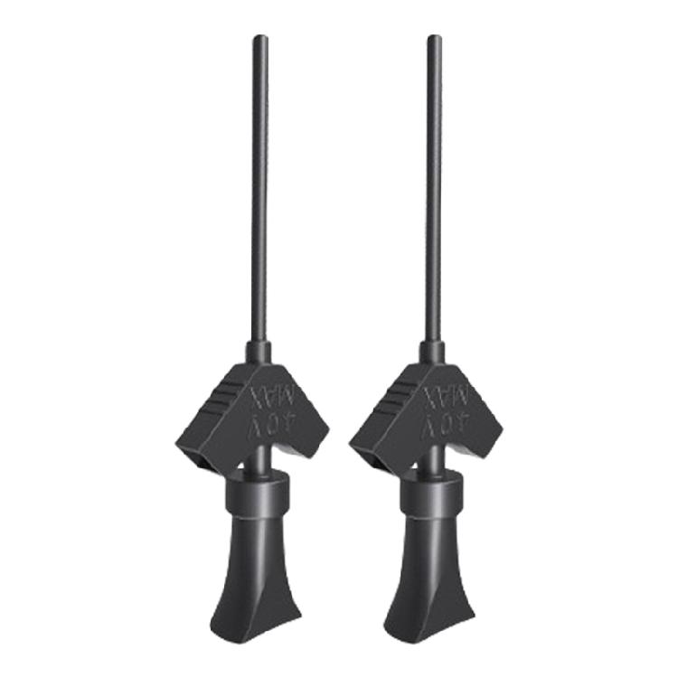 2Pc Grabbers for Jumper Test Accessory Electronic Testing IC Test Hook Clip Grabber Test Probe Hook Internal Spring чёрный