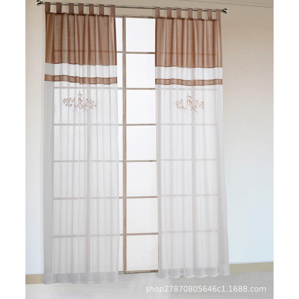 

Матовая ткань Кросс из конопли плюс компьютерная вышивка, бамбуковая тканевая штора, сетка на окно 16Ht-825A Width 140X Height 145cm