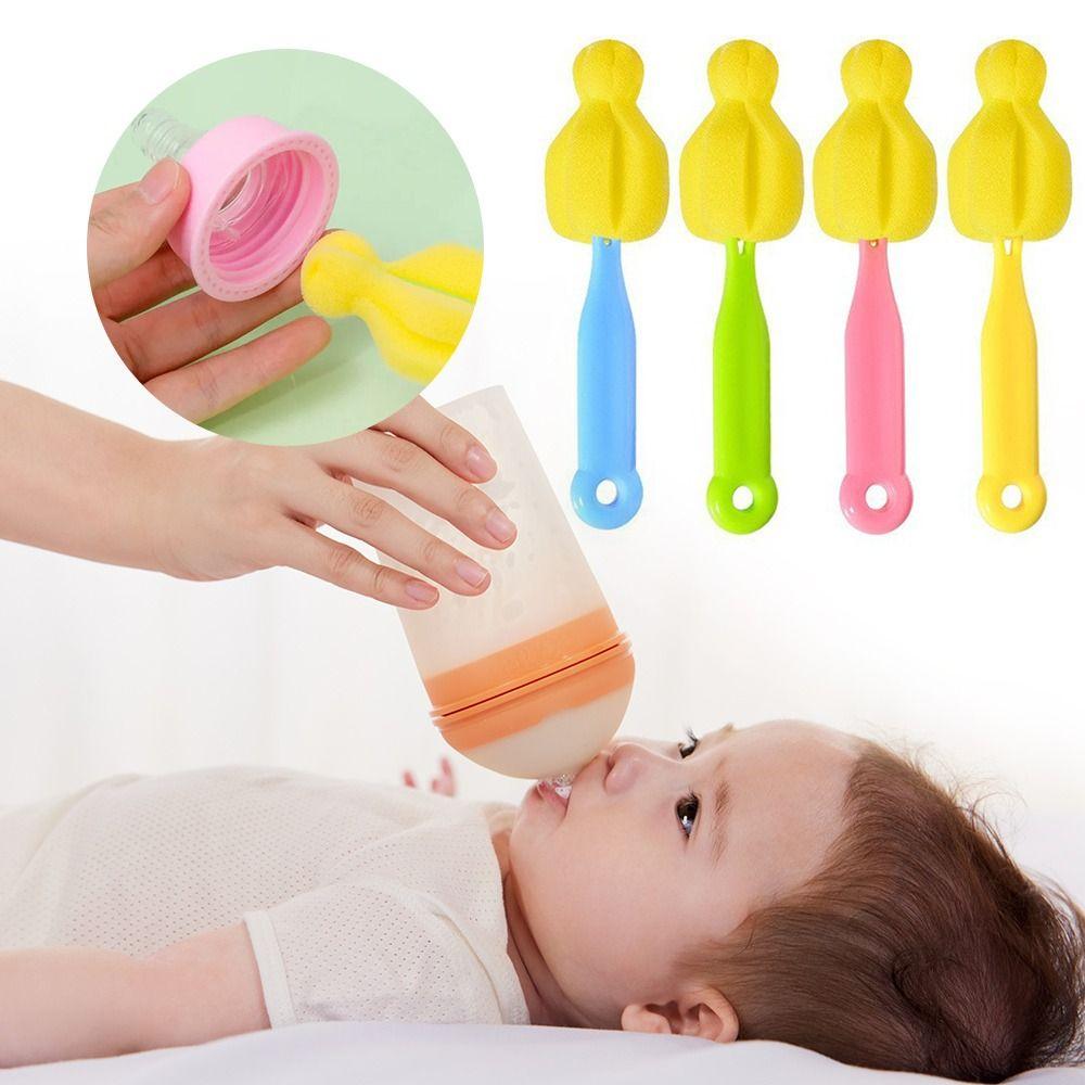 360 Degree Nipple Pacifier Brush Handheld Cup Glass Cleaner Baby Bottle Cleaner