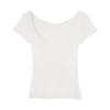 2026 Summer Korean Style Slim-Fit Wool T-Shirt for Women - Spicy U-Neck, Short-Sleeved, Sexy & Trendy