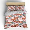 Dense Cartoon Bear Pattern Bedding Set for Kids Luxury Gift 3pcs Digital Print Comforter Set Soft Comfortable Breathable