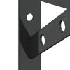 Shelf Brackets 4 pcs 15 x 2.5 x 11.5 cm Black Stainless Steel
