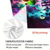 Colorful Tropical Cocktail Tapestry, Neon Palm Tree Sunset Background