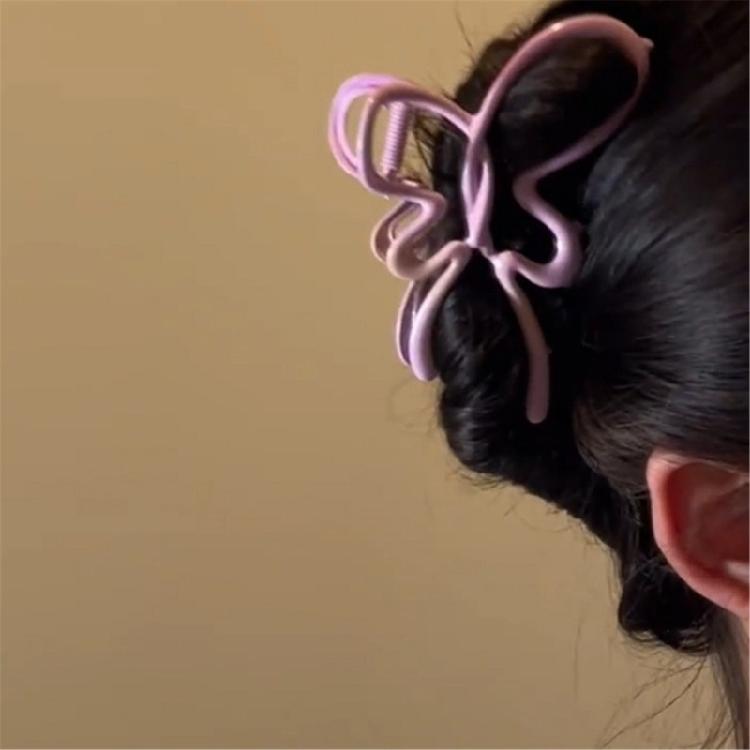 Temperament Ponytail Hair Claw Girl Hair Clip with Hollowed Butterfly for Braids