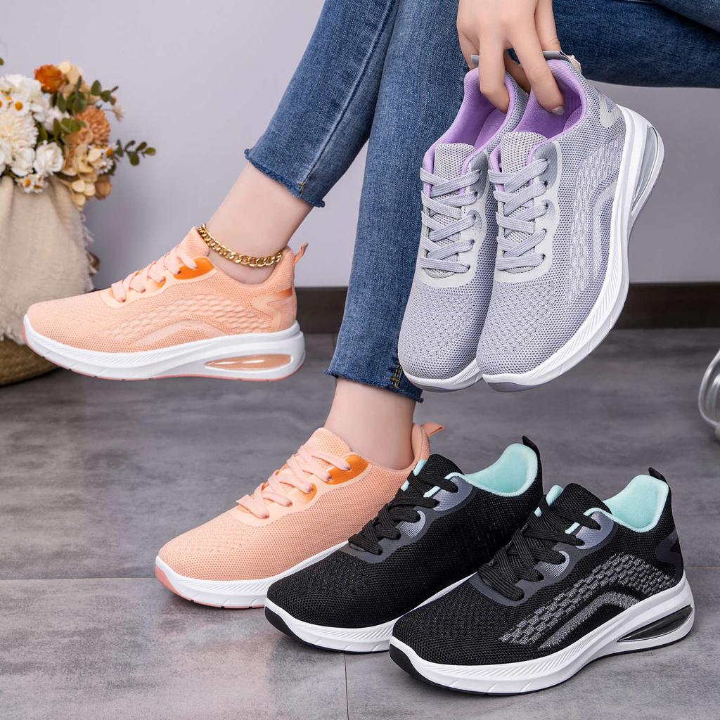 Plus Size Shoes for Women 36-41 Spring Autumn Women Lace Up Platform Wedge Mesh Breathable Flats Non-slip Sneakers Women