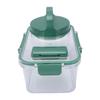 Rectangular Salad Bowl with 4 Condiment Containers Large Capacity Transparent Food Grade Portable Salad Bowl with Fork
