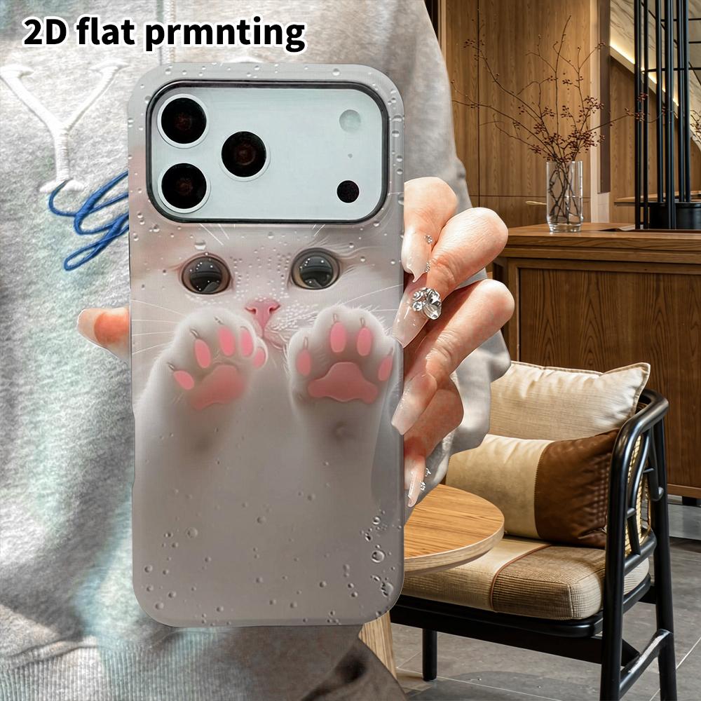 Phone Case: 2D Flat Design Suitable for iPhone 18 17 16 15 14 13 Pro Film Protective Case, Couple Style, Through Rainy Glass, Christmas and Halloween 
