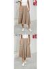 European High-Waisted Casual Midi Skirt - A-Line, Loose Fit, Draped Hem