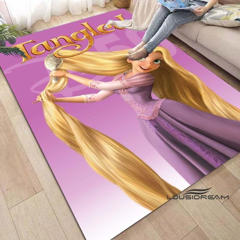 Disne Movie Tangled Rapunzel Princess Area Rug,Carpet for Home Living Room Bedroom Sofa Doormat Kitchen Decor Non-slip Floor Mat