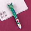 Christmas Ten Colors Ball-point Pen Cartoon Elk Pendants Noel Merry Christmas Decor Gifts For Kids Happy New Year 2025