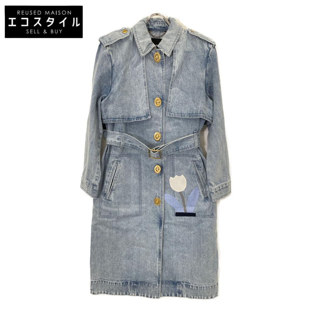 Coach Indigo Denim Tulip Trench Coat Coat 0 IndigoUsed