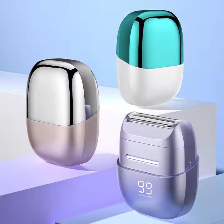 USB Rechargeable Waterproof Women's Hair Remover for Painless Shaving of Private Areas and Face