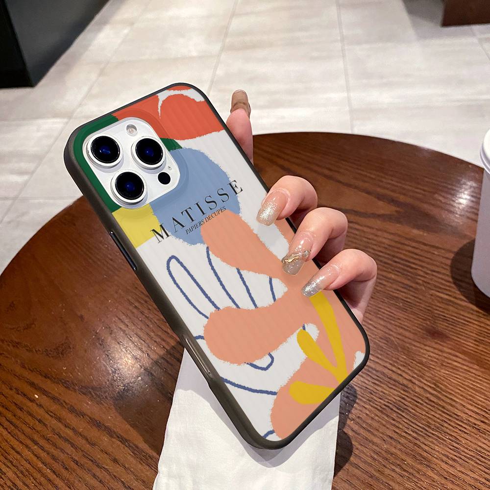 Henri Matisse Art Painting Phone Case Corrugated Pattern Phone Case For iPhone 17 Air 16 15Plus Pro Max Matte Shockprooof Cover