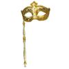 Masquerade Mask with Stick Mardi Gras Mask Venetians Mask Retro Musical Note Party Mask Carnivals Mask Halloween Mask