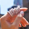 New Gorgeous AAA Cubic Zirconia Promise Rings for Women 6 Styles Available Noble Wedding Jewelry Ring for Girl Nice Gift Ring