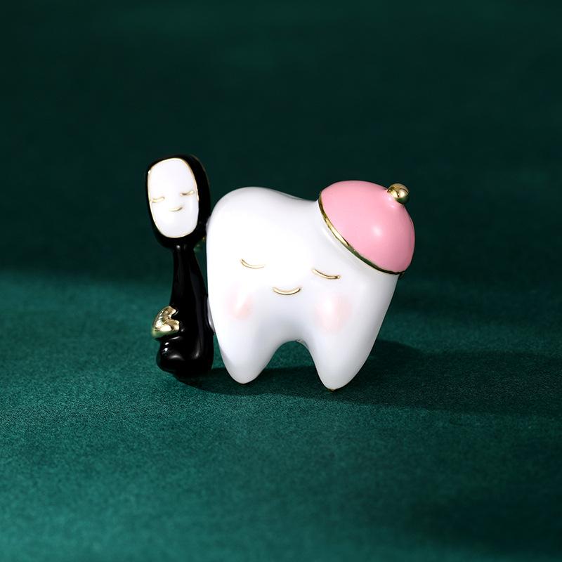 Kreatives Design, Kleine Zähne Brosche, Weibliche Niedliche Cartoon Korsage, Hochwertige Exquisite Anstecknadel, Personalisierter Temperament mit Accessoires