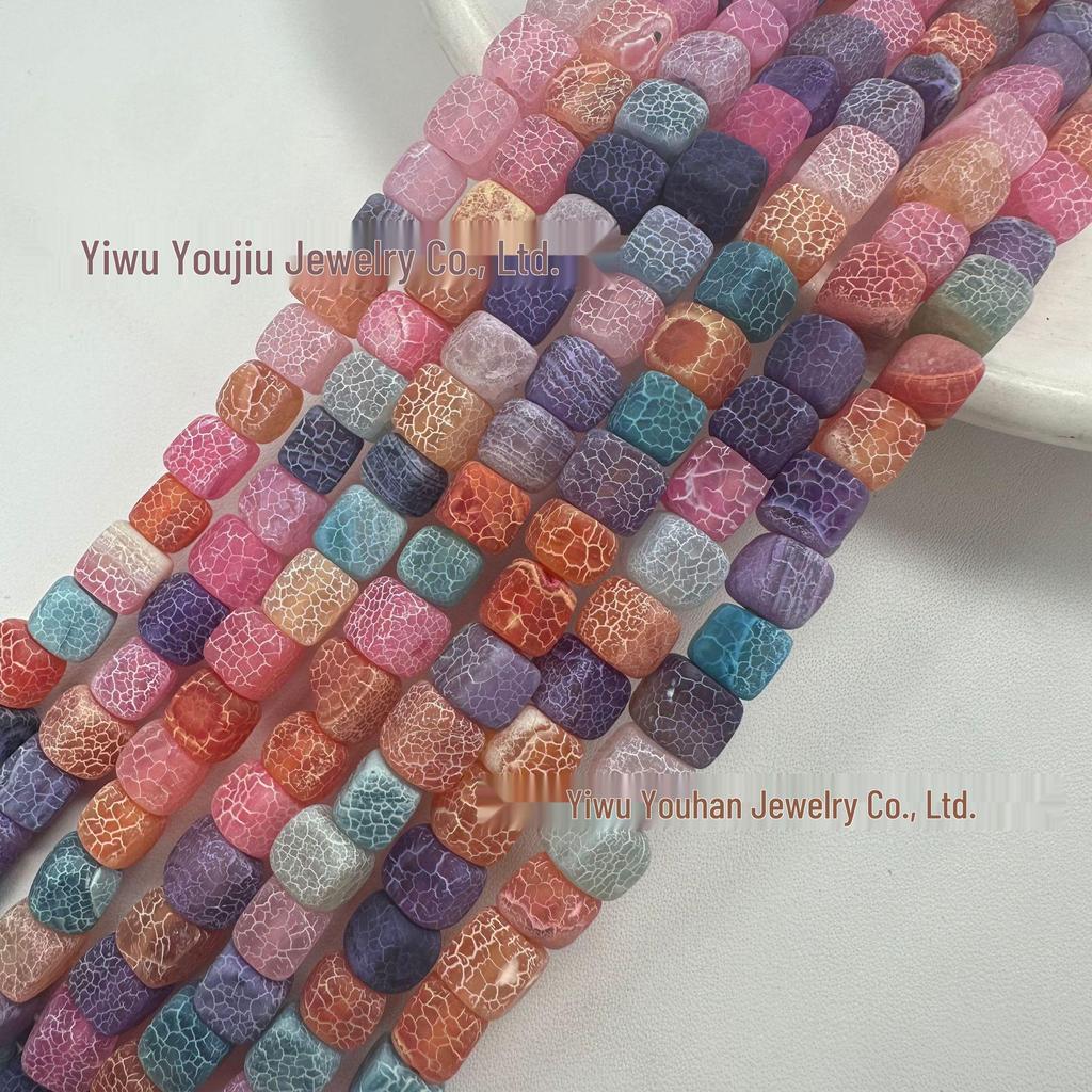 Square Weathered Sugar Cube Stone Beads - DIY Bracelet & Jewelry Accessories