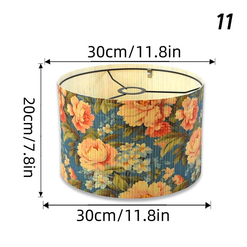 

Винтажный бамбуковый абажур ручной работы с цветочным принтом - Кустарный потолочный и настенный плафон для гостиной, спальни, дома для отпуска