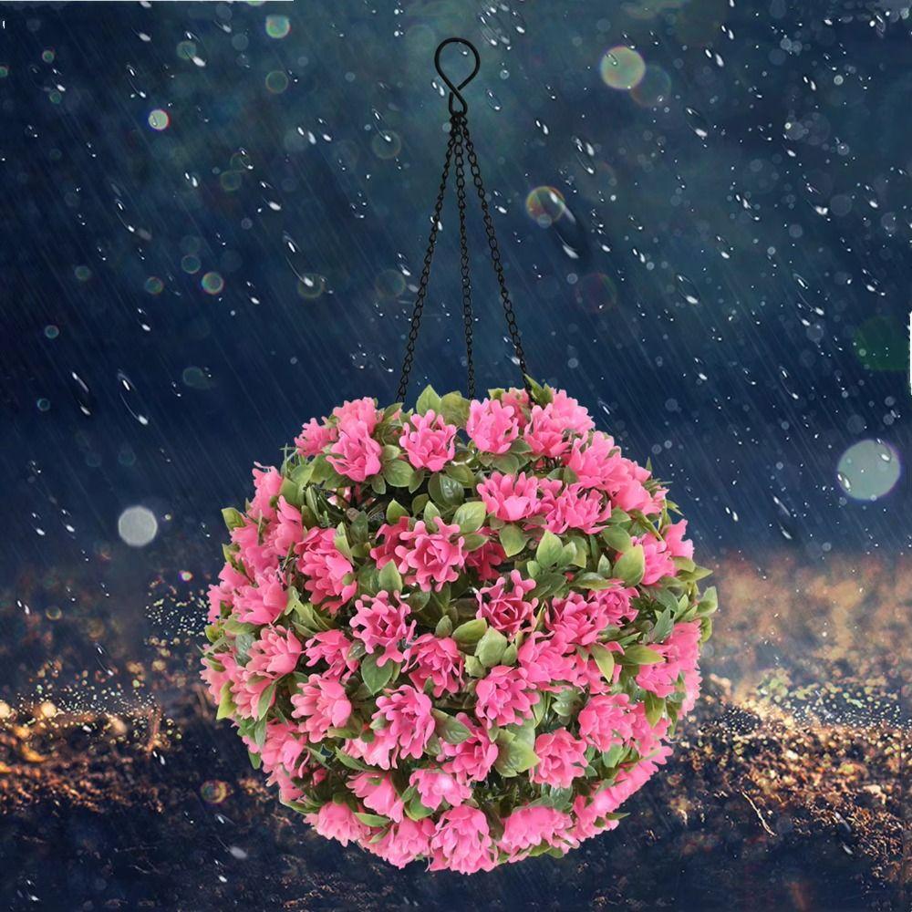 Decorative Lights Grass Ball Green Plant Hanging Decor Artificial Flower Balls Courtyard Decor