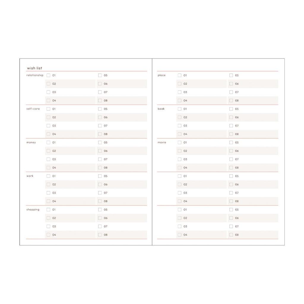 2 Days per A6 Undated Weekly Marks Planner/Schedule Book, Undated, Page, Size, Schedule, Ivory, CDR-HYD01-IV
